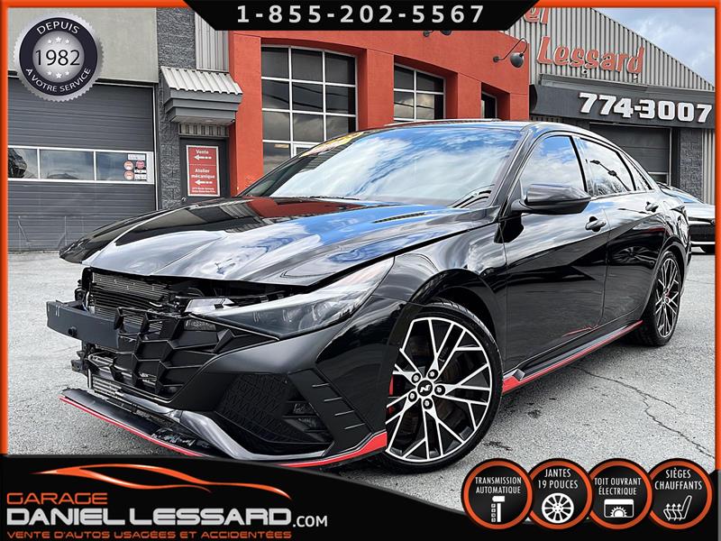 Hyundai Elantra N AUTO, GPS, TOIT, CAMERA, BANC SPORT, MAG 19 ET +